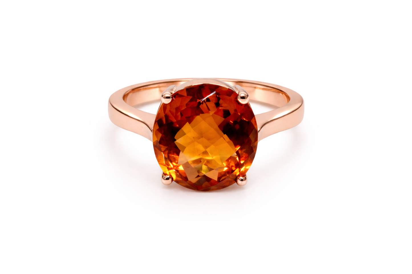 7.34 ct Genuine Citrine Oval Ring