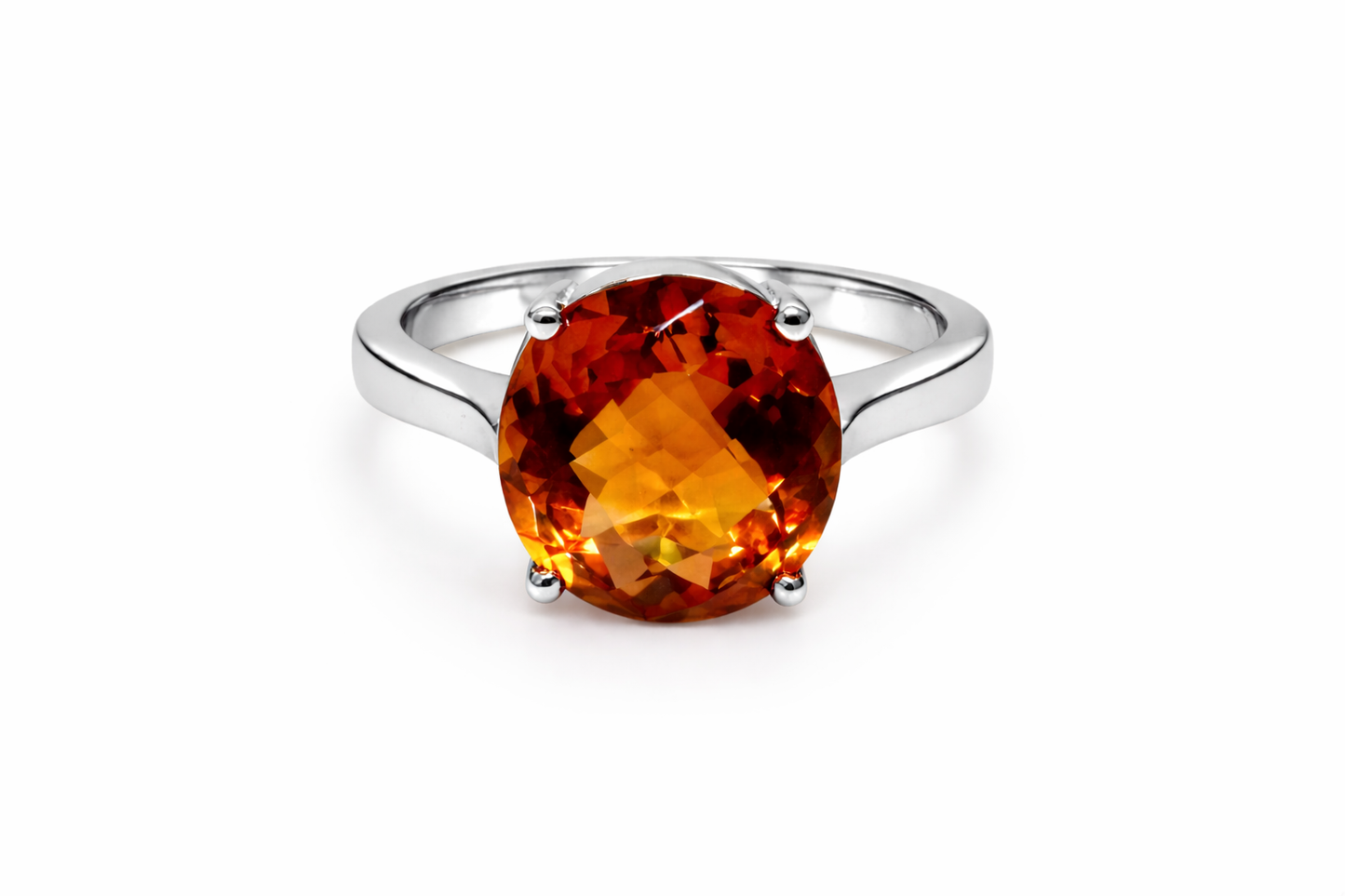 7.34 ct Genuine Citrine Oval Ring