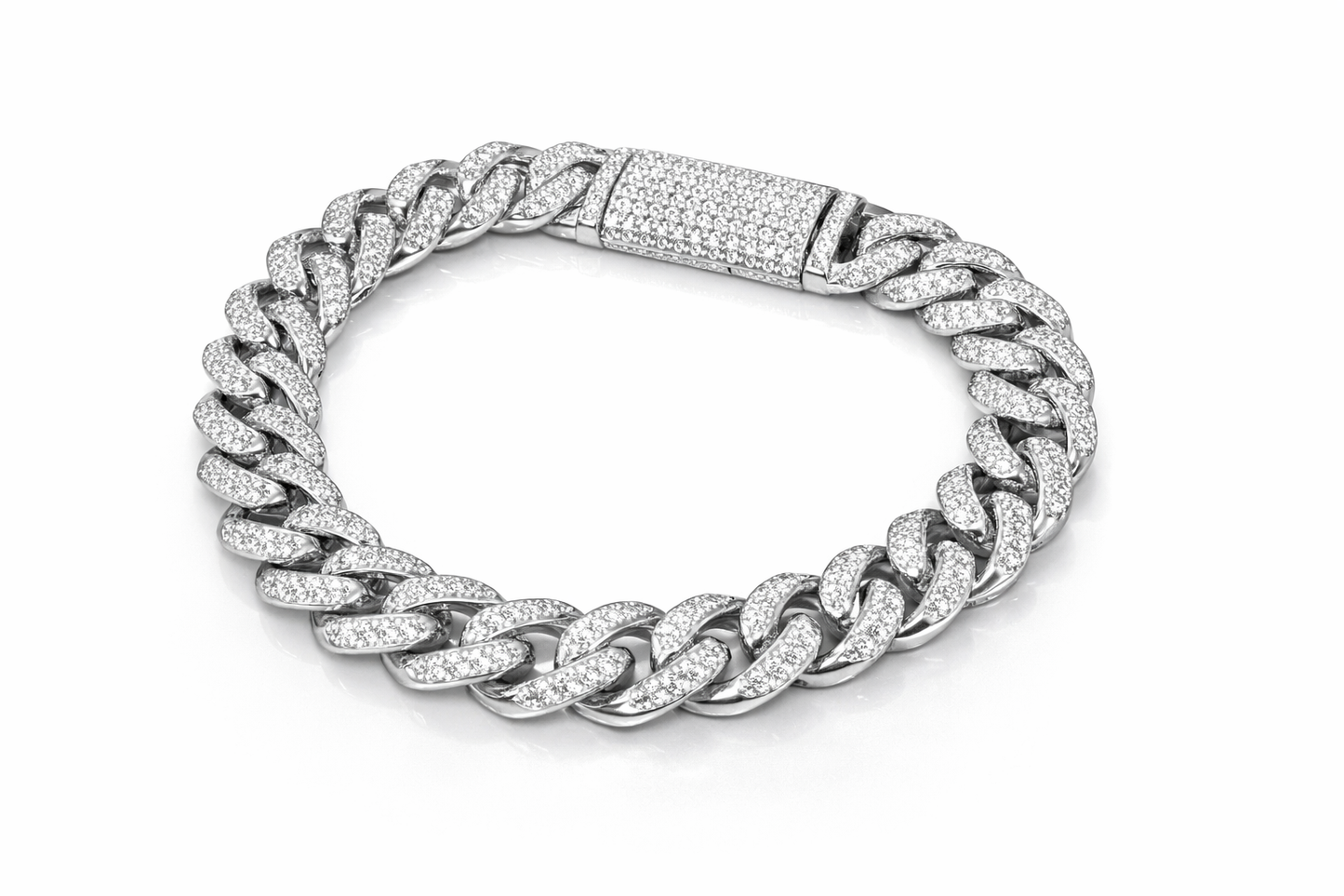 5.5 ctw 12mm Pave Diamond Cuban Link