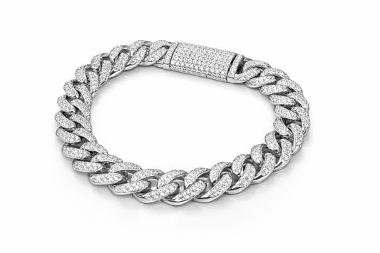 5.5 ctw 12mm Pave Diamond Cuban Link