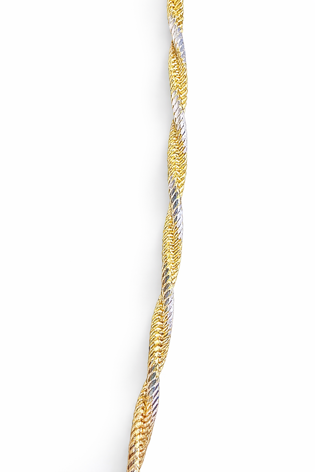 Two Tone White And Yellow Gold Chain