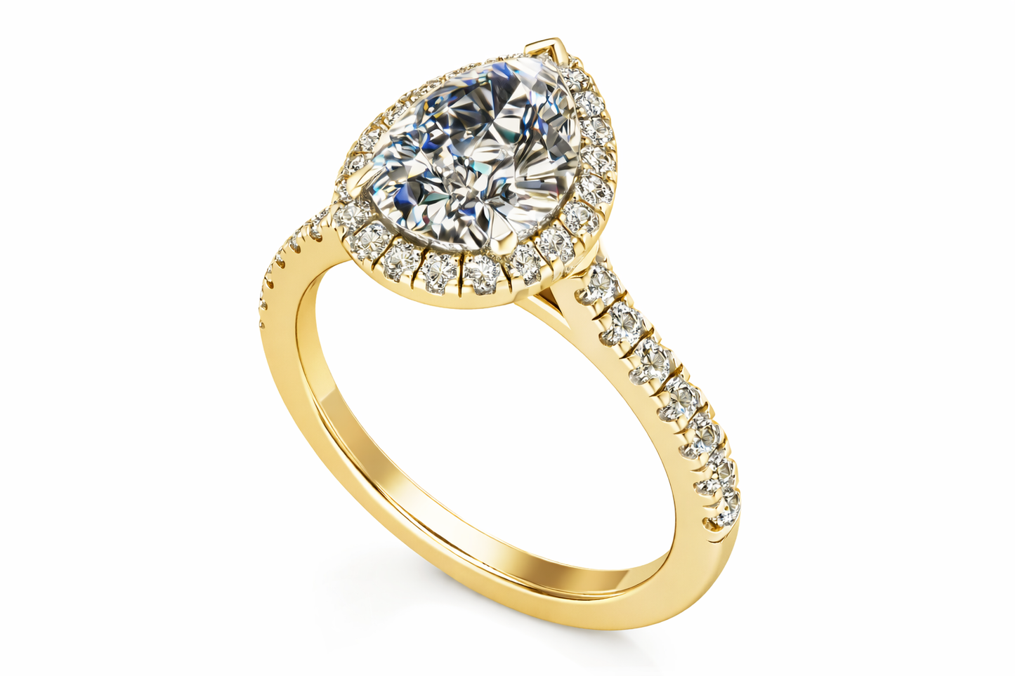 1.83 ctw Pear Diamond Certified Ring