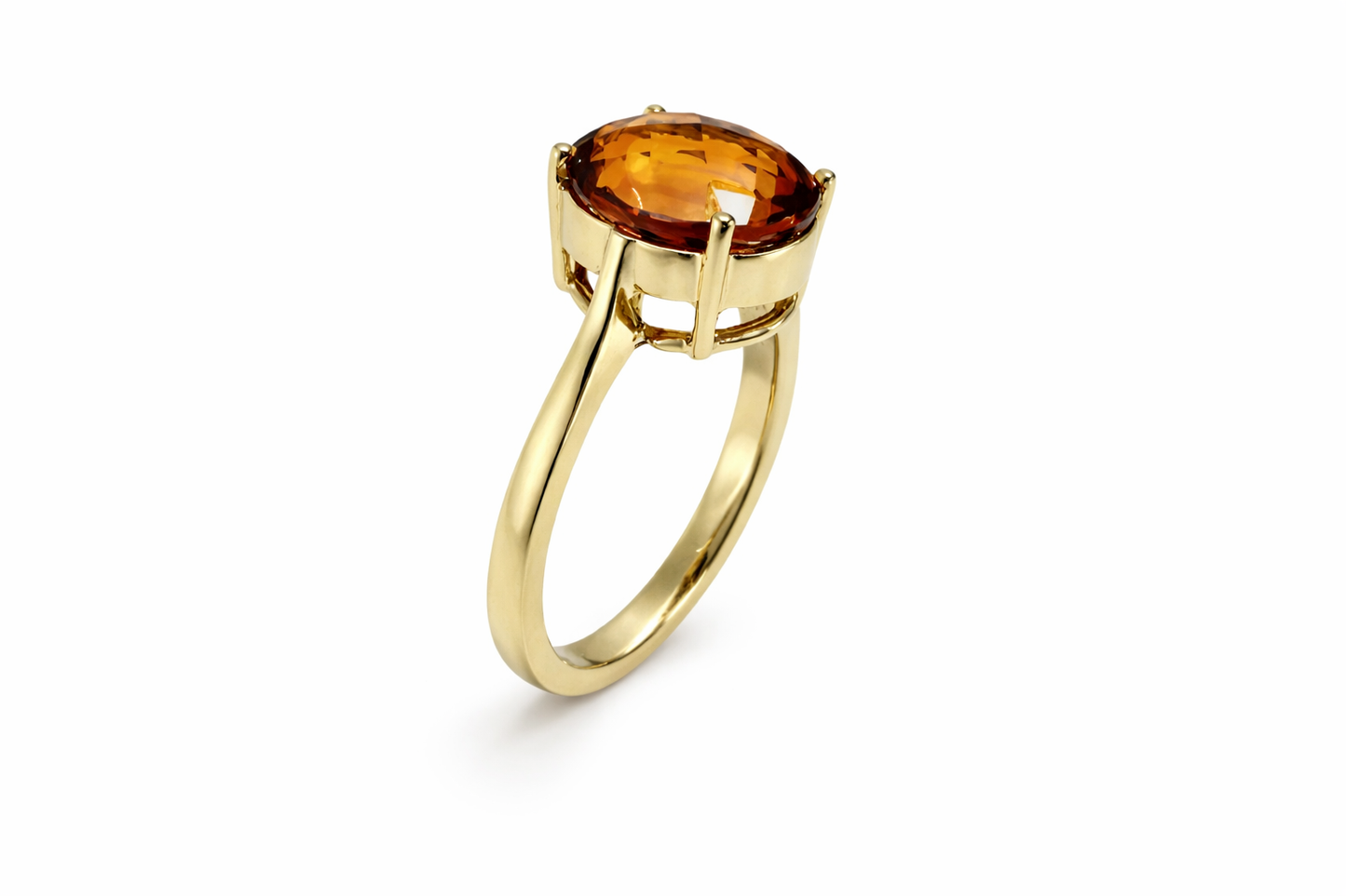 7.34 ct Genuine Citrine Oval Ring