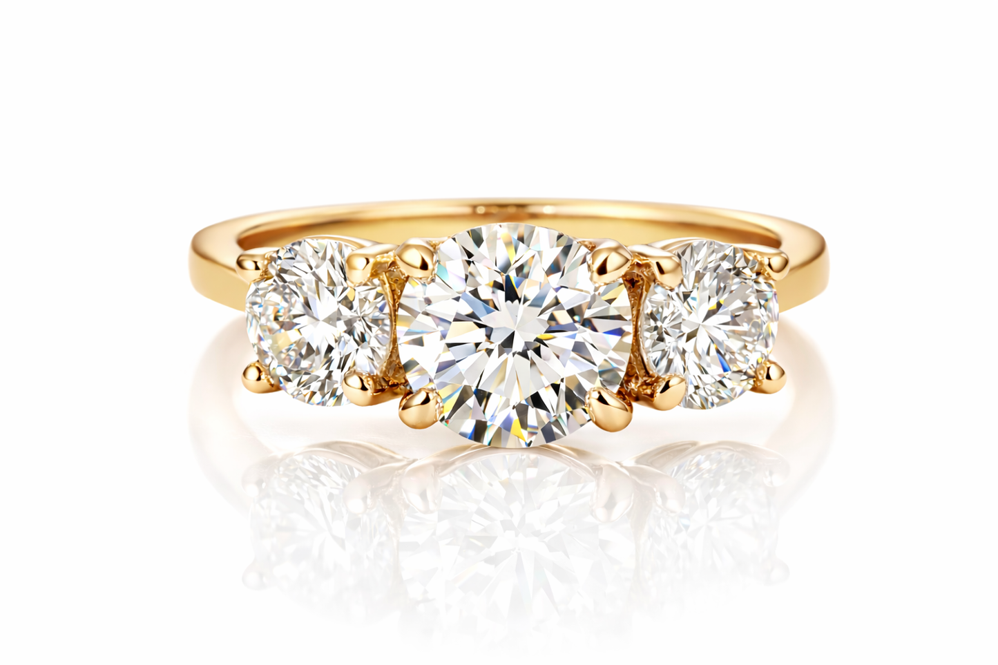 1.5 ctw Three Diamond Stone Ring