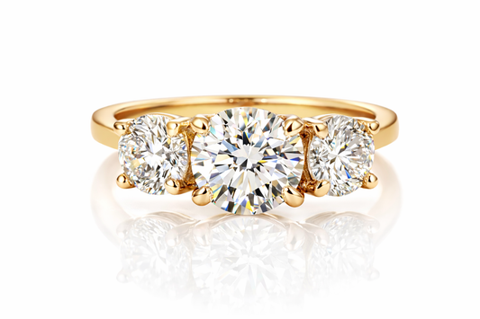 1.5 ctw Three Diamond Stone Ring