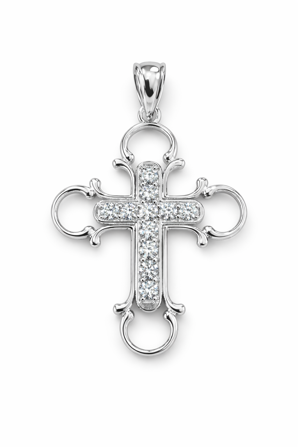.66 ctw Round Diamond Cross Pendant