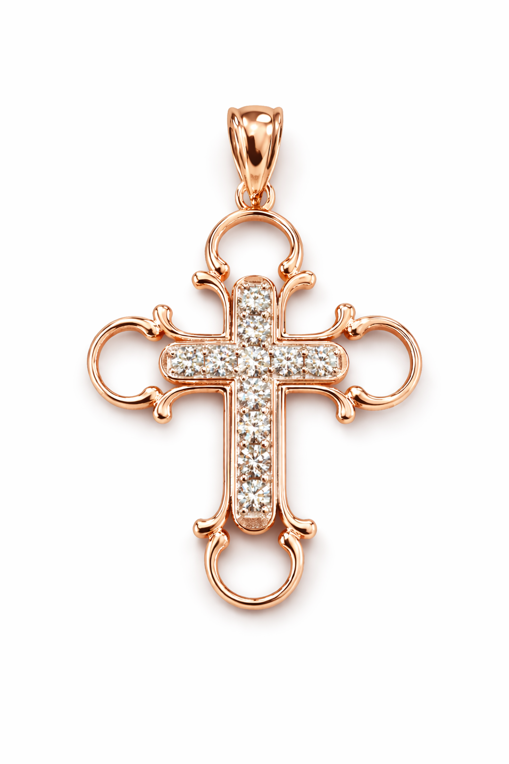 .66 ctw Round Diamond Cross Pendant