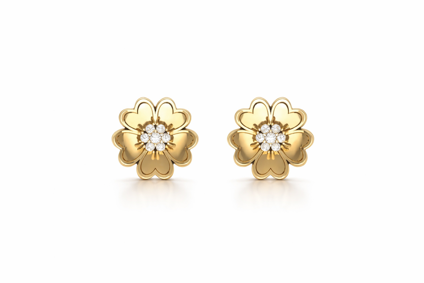 .20 ctw Diamond Flower Earrings