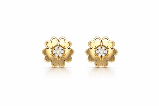 .20 ctw Diamond Flower Earrings