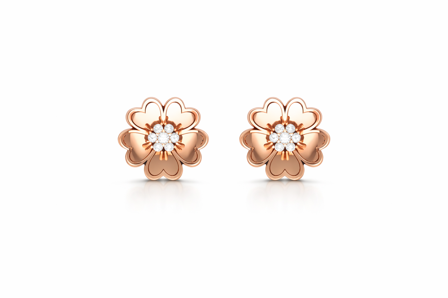 .20 ctw Diamond Flower Earrings