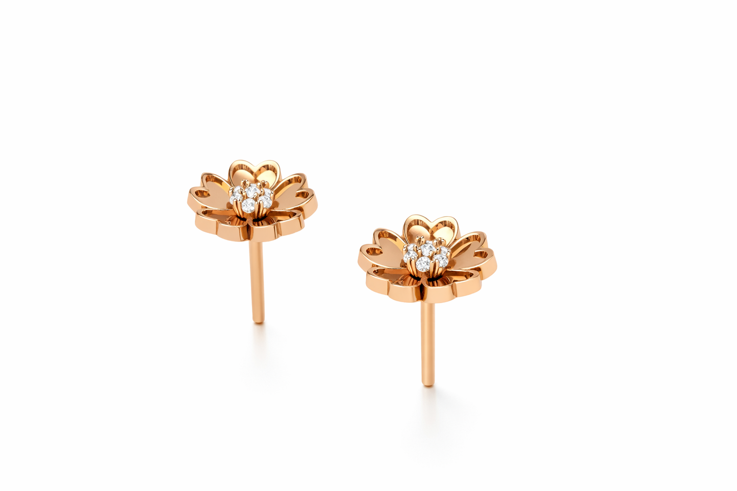 .20 ctw Diamond Flower Earrings
