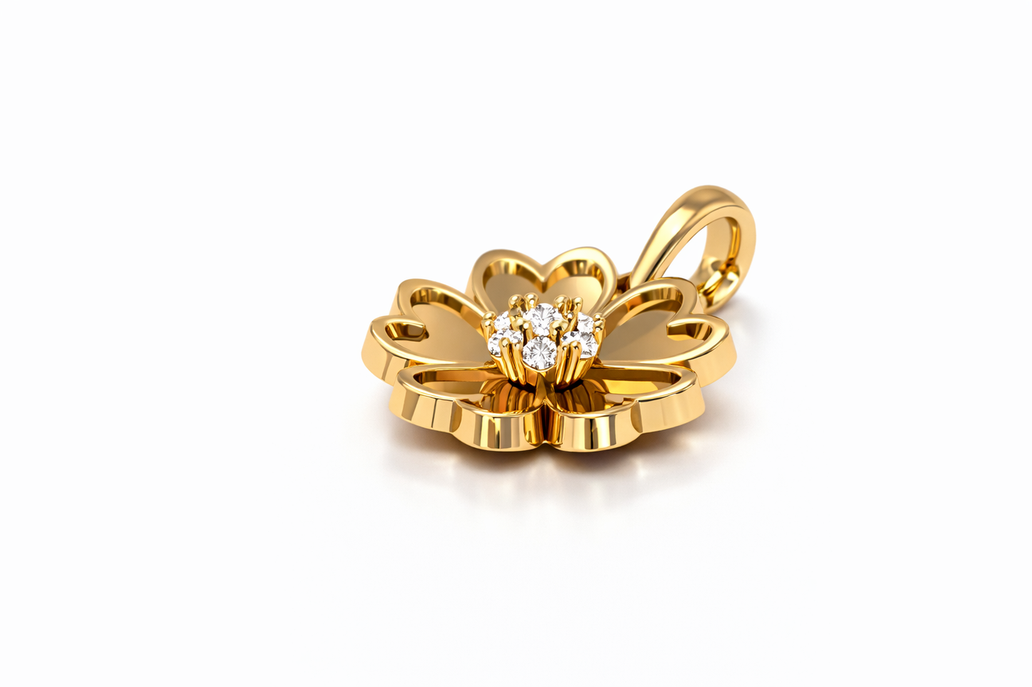 .20 ctw Diamond Flower Pendant
