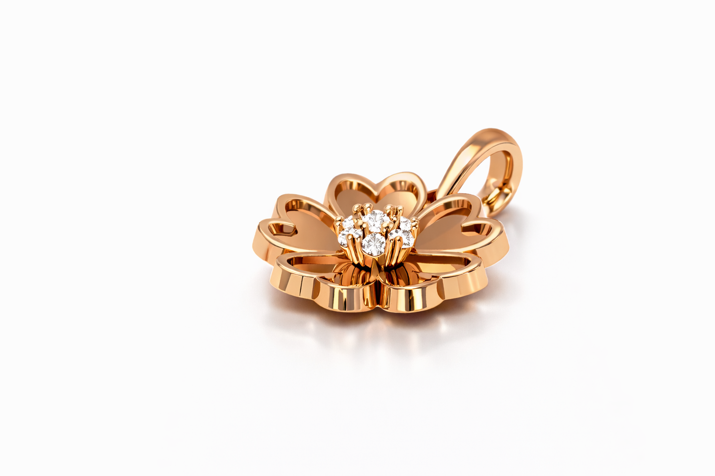 .20 ctw Diamond Flower Pendant