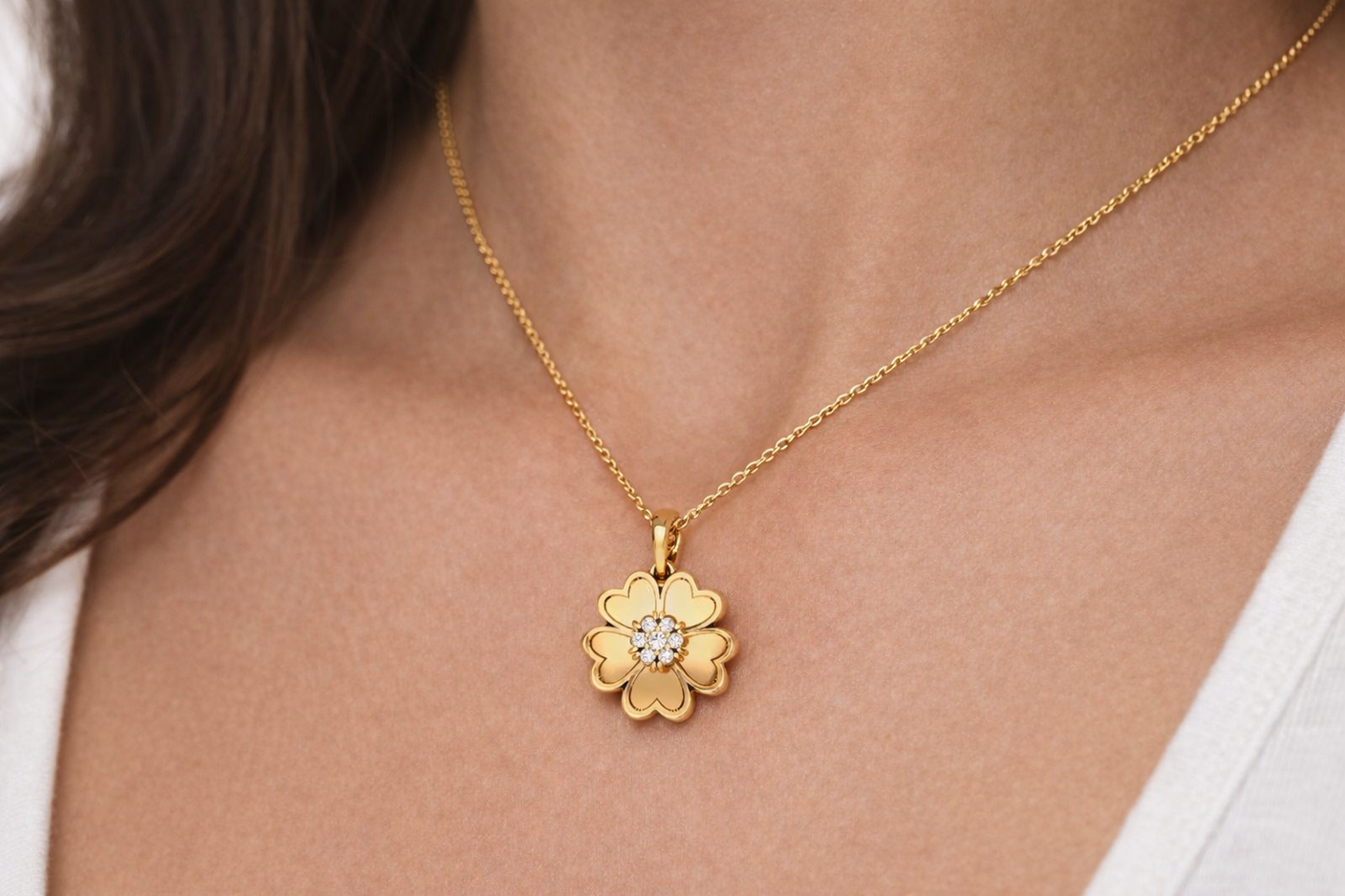 .20 ctw Diamond Flower Pendant