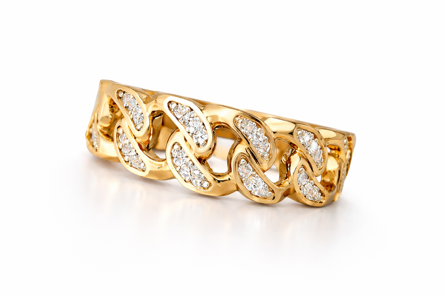 .25 ctw Cuban Diamond Ring