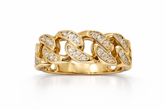 .25 ctw Cuban Diamond Ring