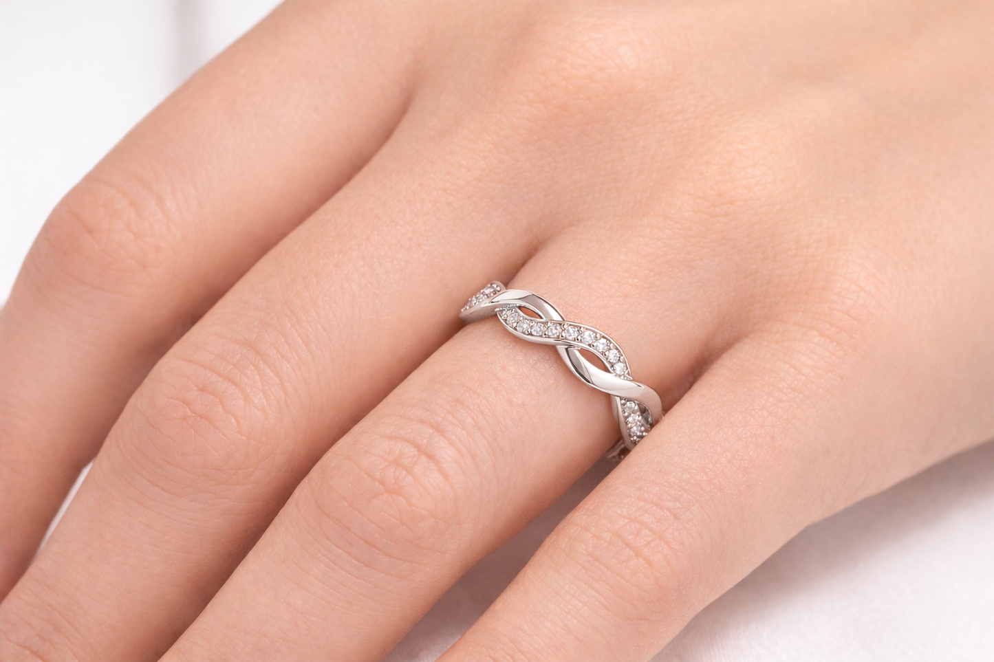 .1 tcw Infinity Diamond Ring