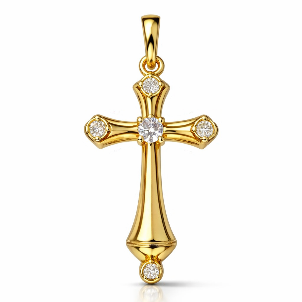 .14 ctw Round Diamond Cross Pendant