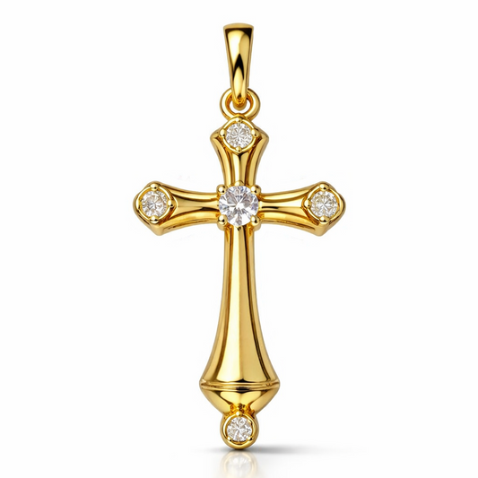.14 ctw Round Diamond Cross Pendant