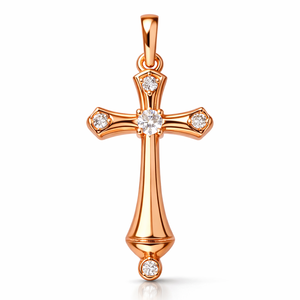 .14 ctw Round Diamond Cross Pendant