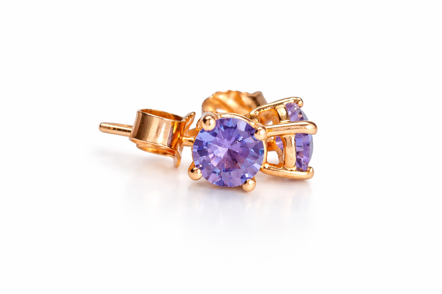 .50 ctw Genuine Purple Sapphire Earrings