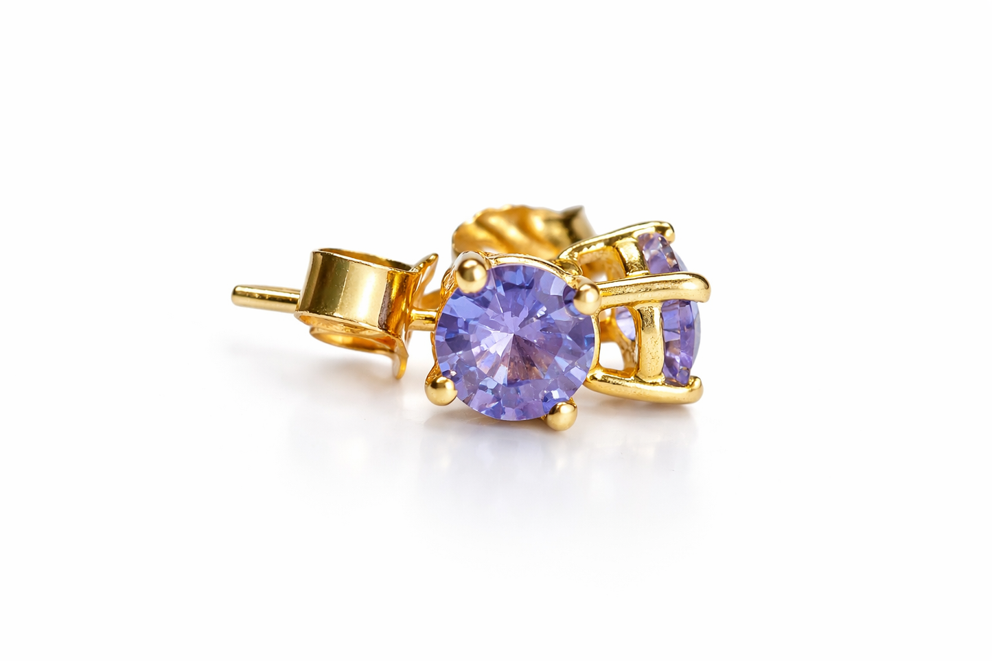 .50 ctw Genuine Purple Sapphire Earrings