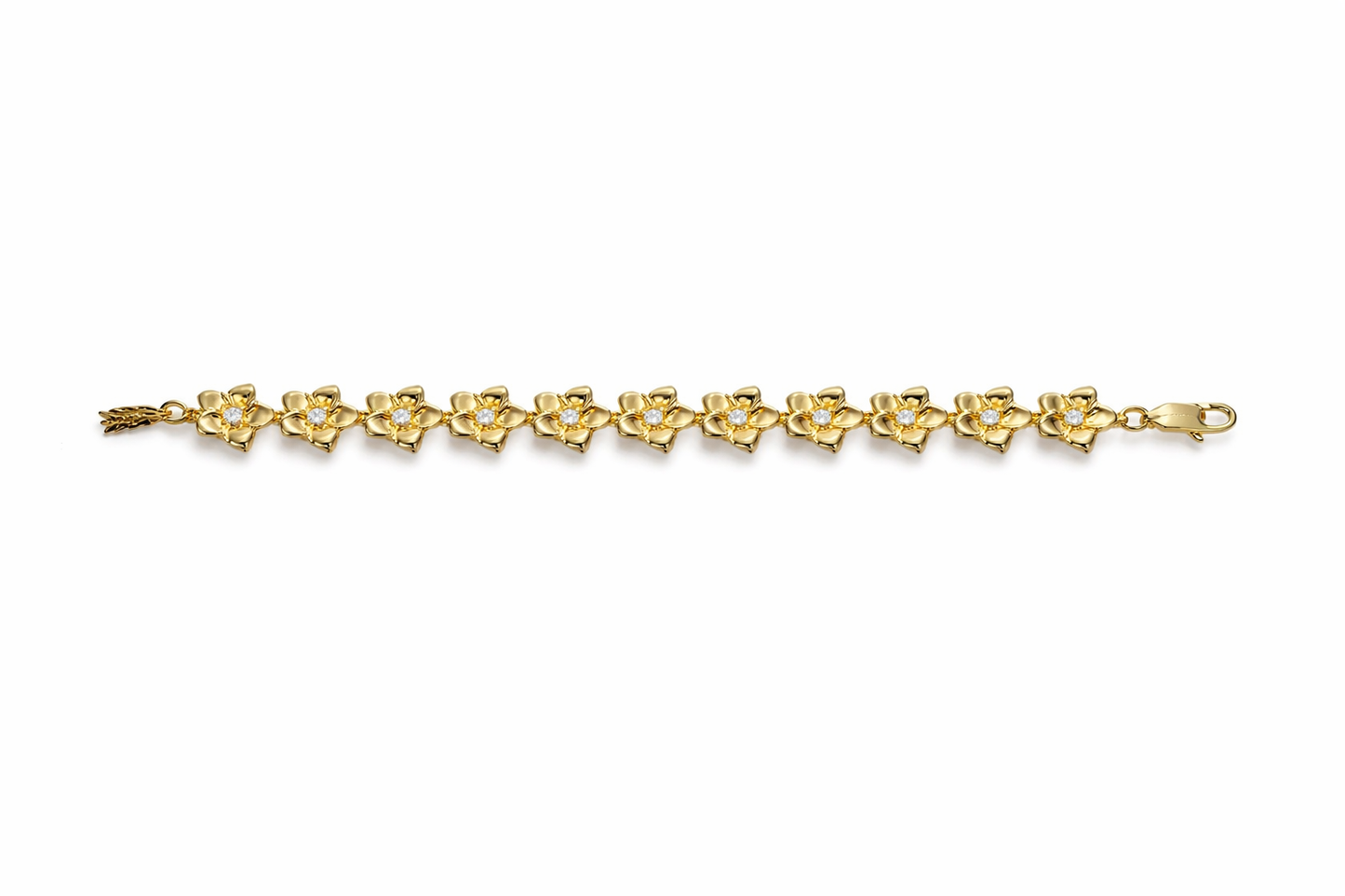 .72 ctw Hawaiian Flower Plumeria Diamond Bracelet