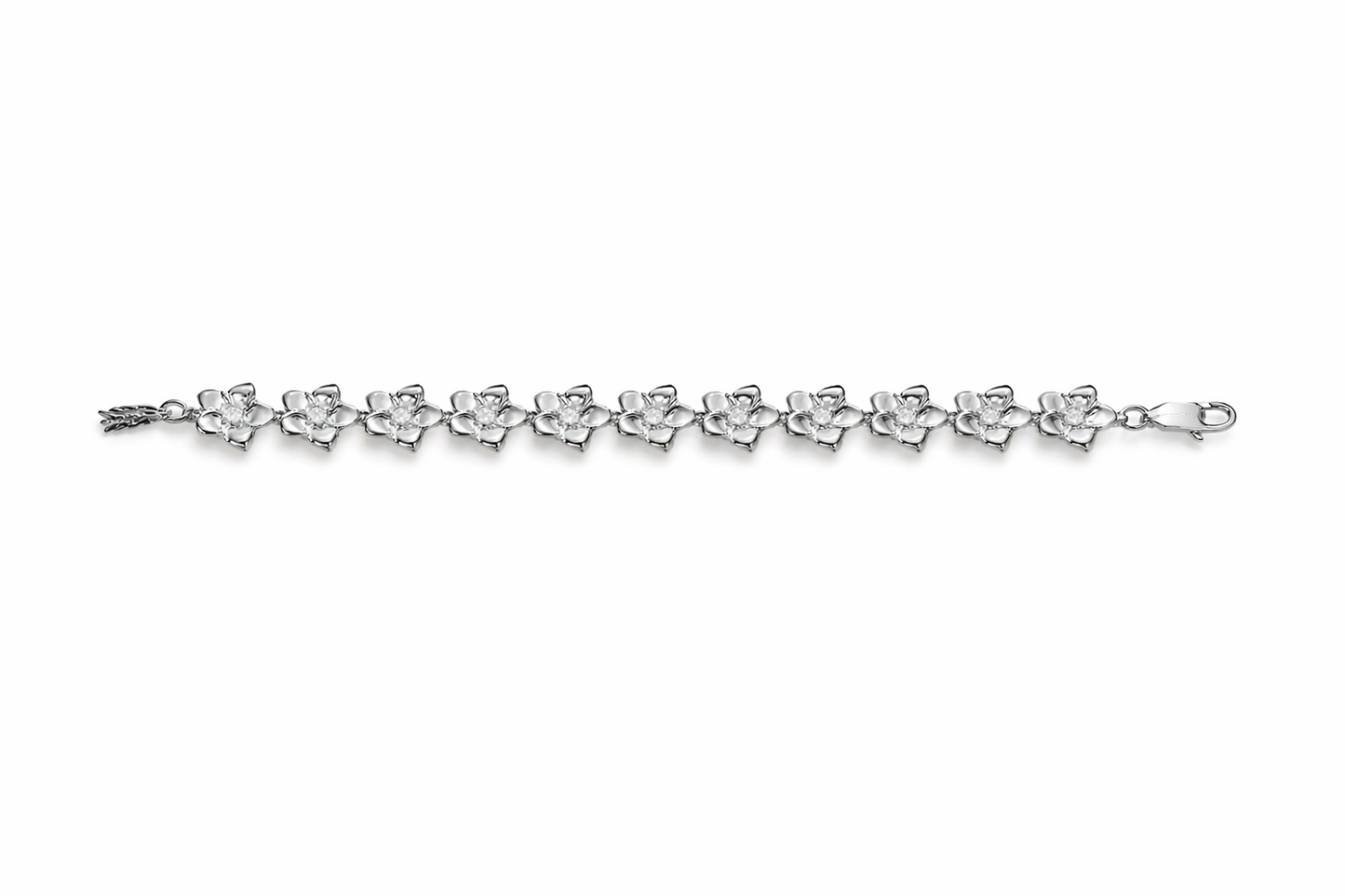 .72 ctw Hawaiian Flower Plumeria Diamond Bracelet