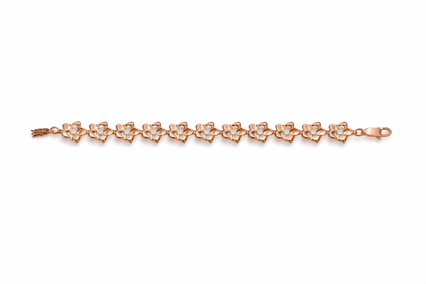 .72 ctw Hawaiian Flower Plumeria Diamond Bracelet