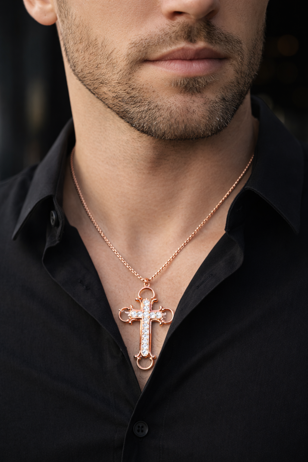 .78 ctw Round Diamond Cross Pendant