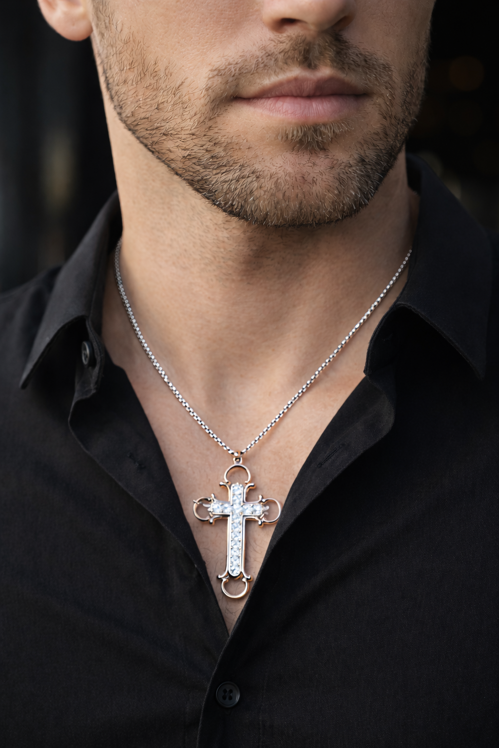 .78 ctw Round Diamond Cross Pendant