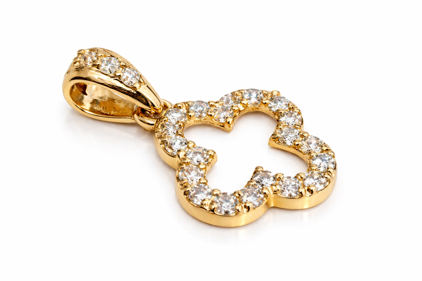 0.37 ctw Flower Clover Diamond Pendant