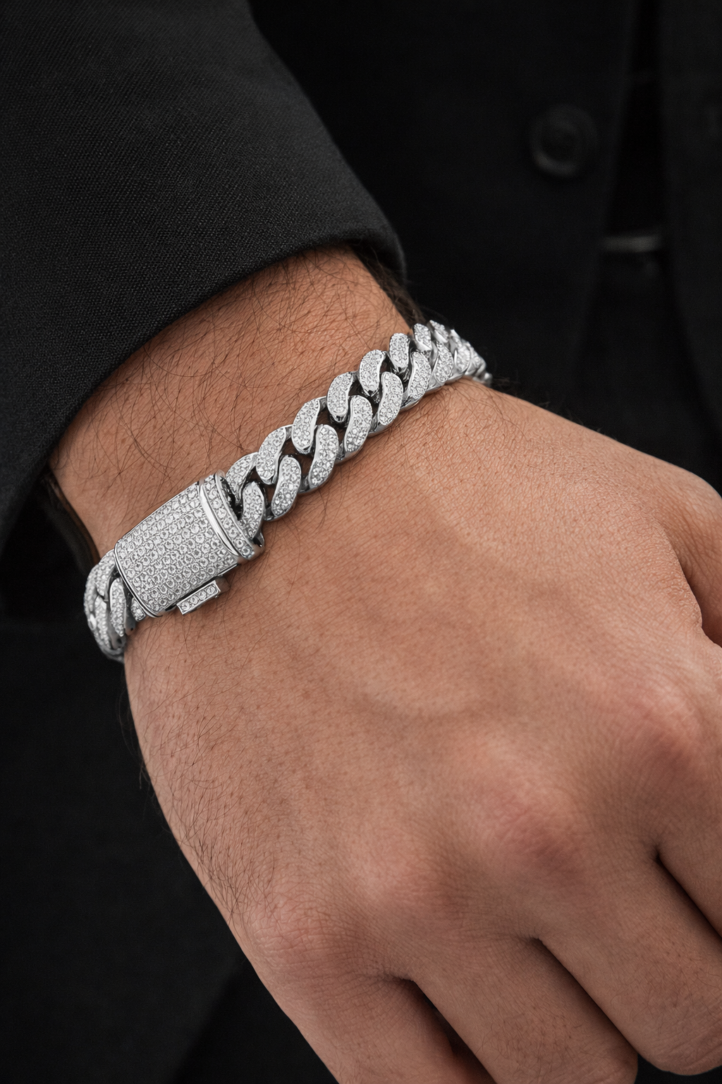 5.5 ctw 12mm Pave Diamond Cuban Link