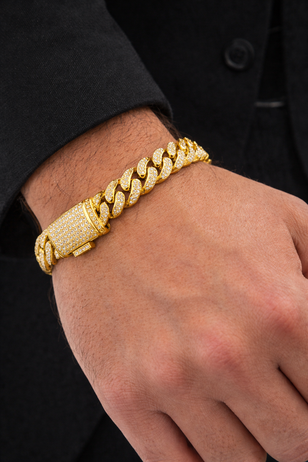5.5 ctw 12mm Pave Diamond Cuban Link