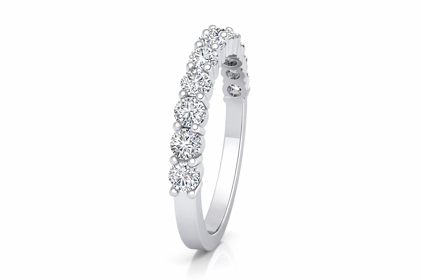 0.45 ctw Half Eternity Diamond Ring