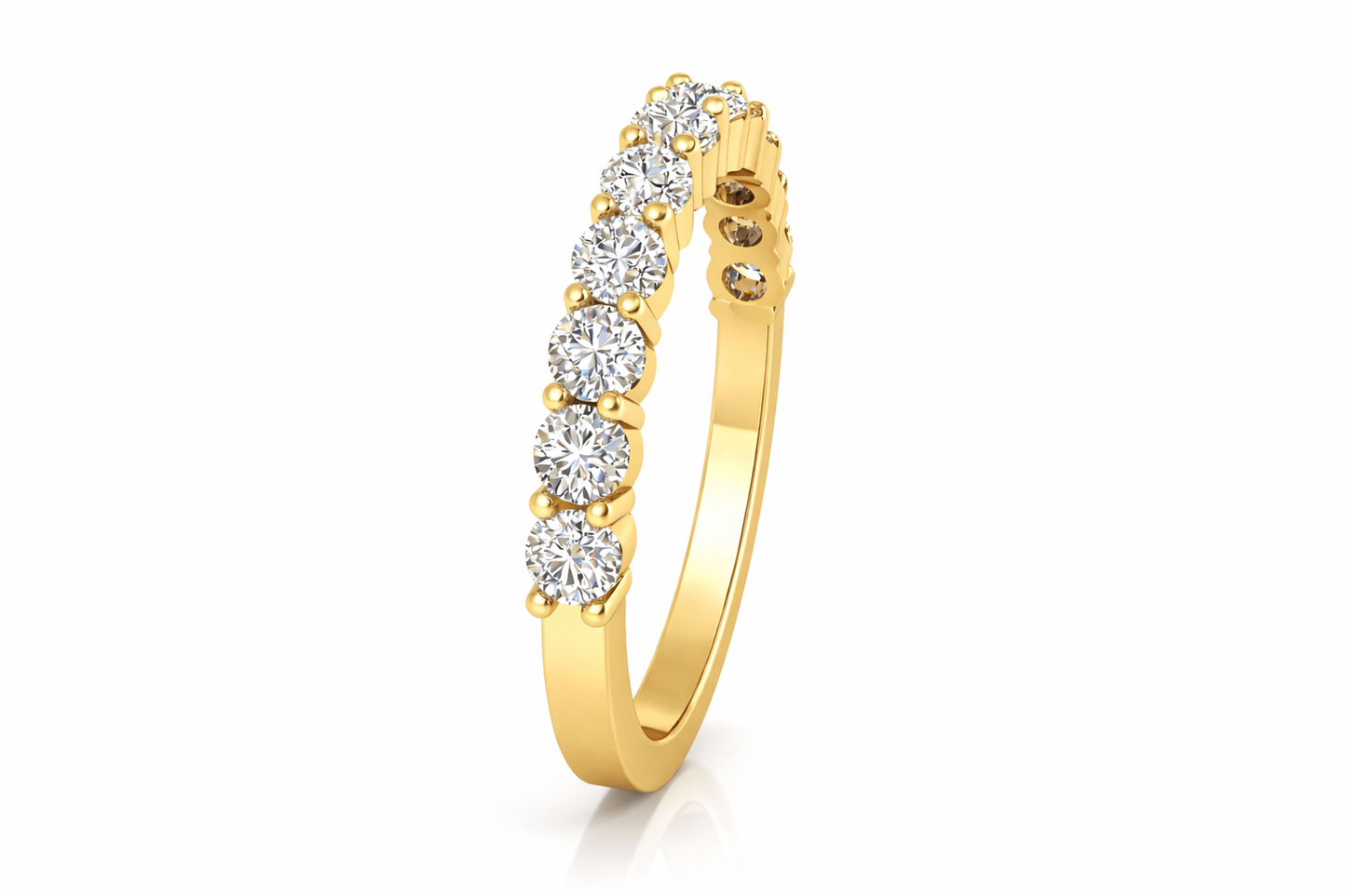 0.45 ctw Half Eternity Diamond Ring