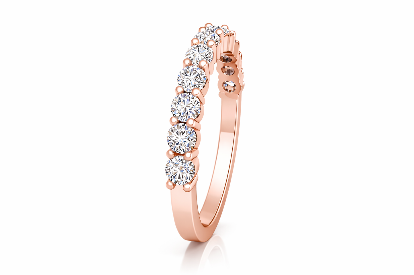 0.45 ctw Half Eternity Diamond Ring