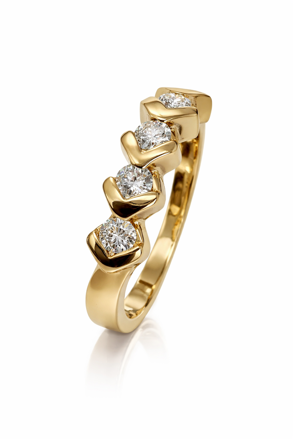 0.53 ctw Four Diamond Stone Ring
