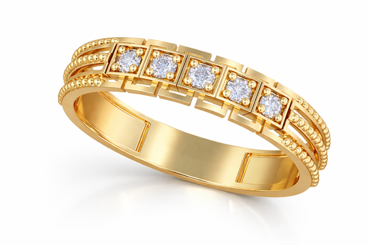 0.15 ctw Five Diamond Stone Ring