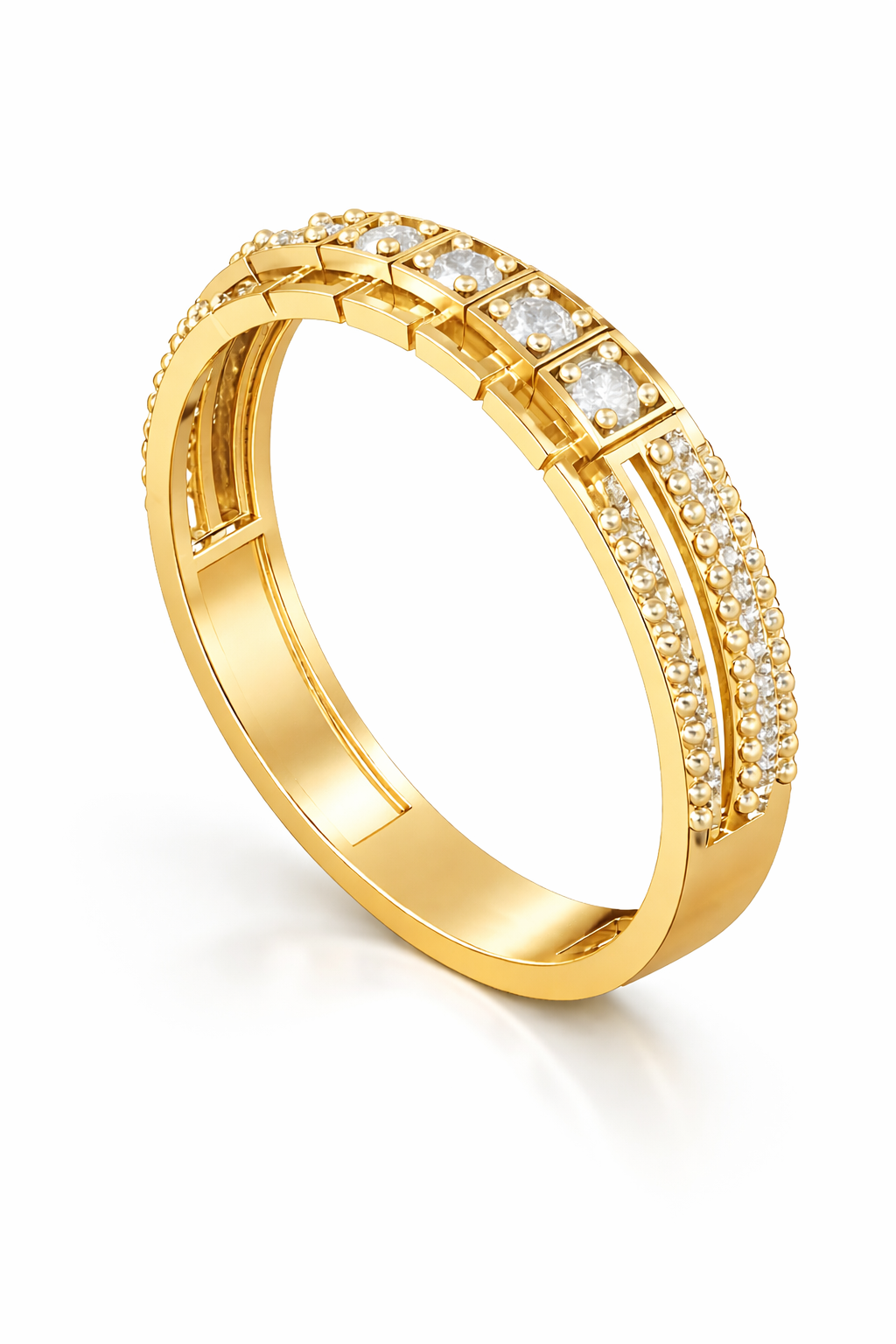 0.15 ctw Five Diamond Stone Ring
