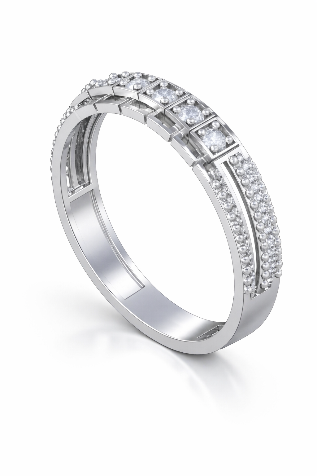 0.15 ctw Five Diamond Stone Ring