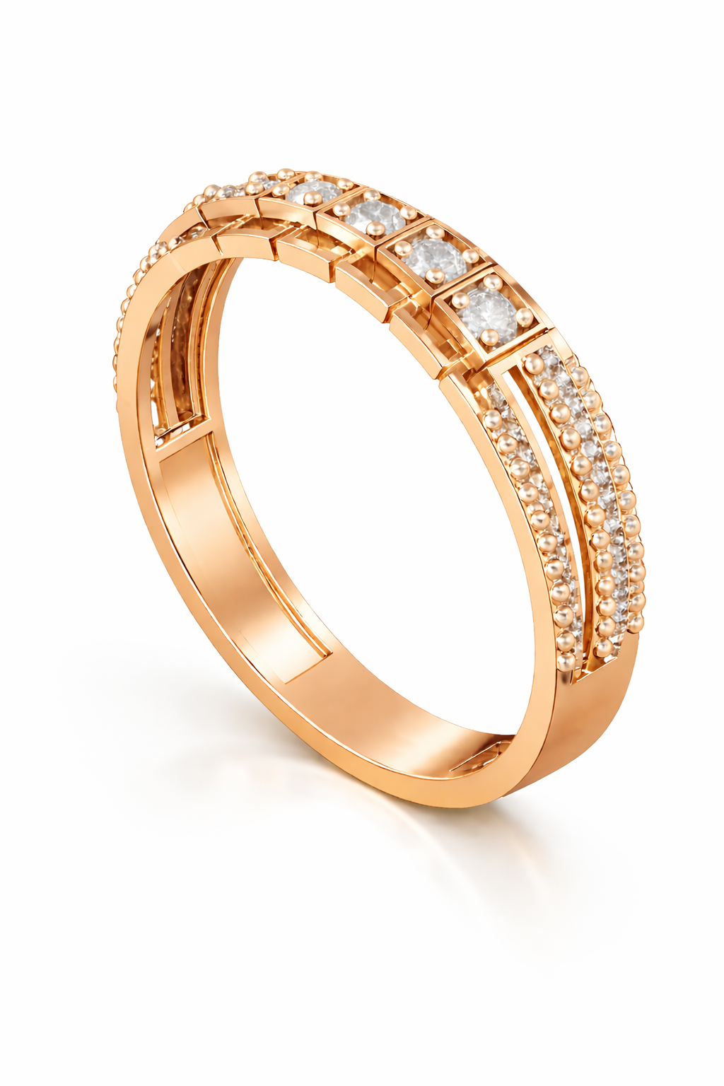 0.15 ctw Five Diamond Stone Ring