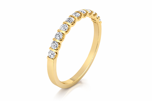 0.55 ctw Half Eternity Diamond Ring