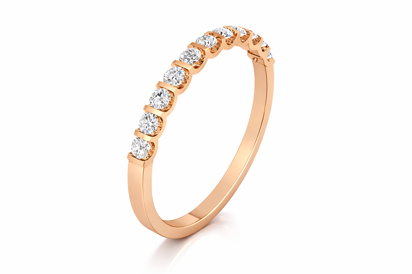 0.55 ctw Half Eternity Diamond Ring
