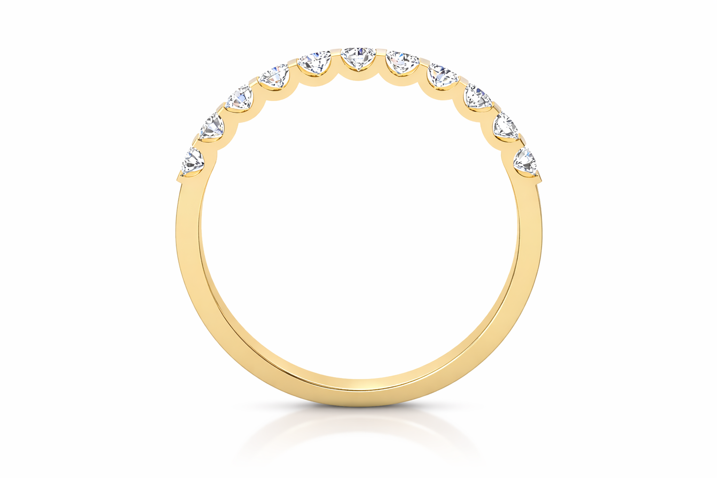 0.55 ctw Half Eternity Diamond Ring