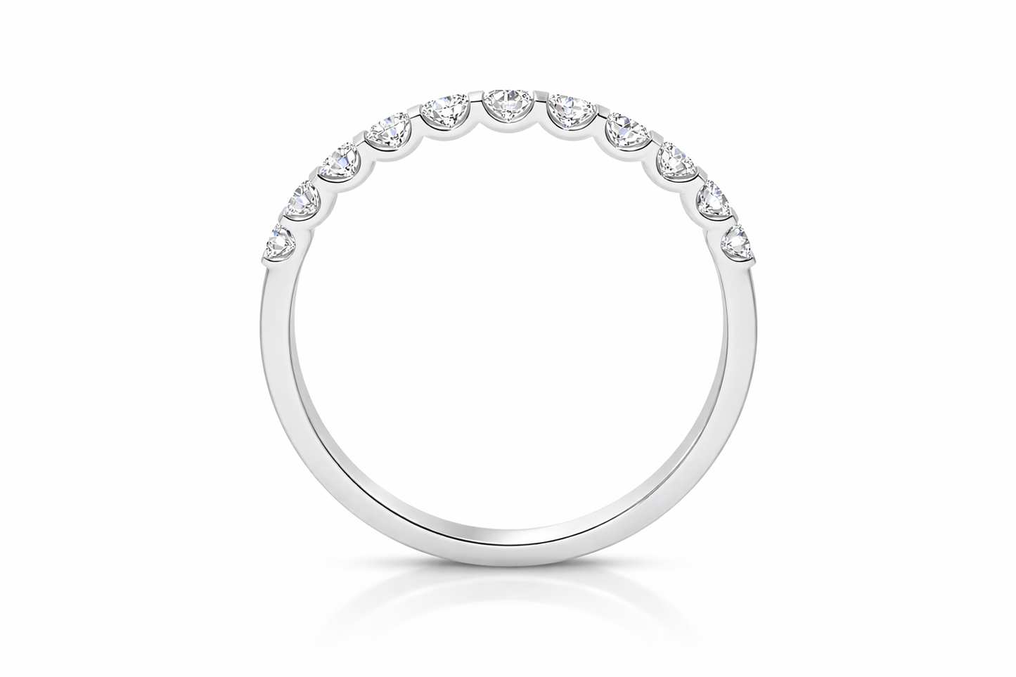 0.55 ctw Half Eternity Diamond Ring
