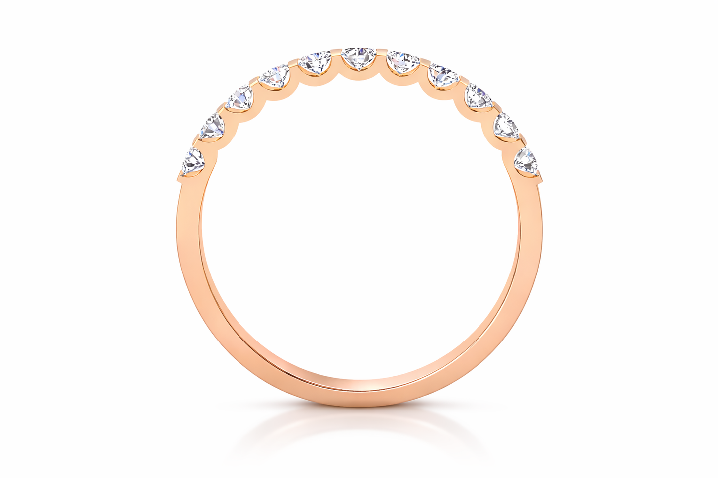 0.55 ctw Half Eternity Diamond Ring