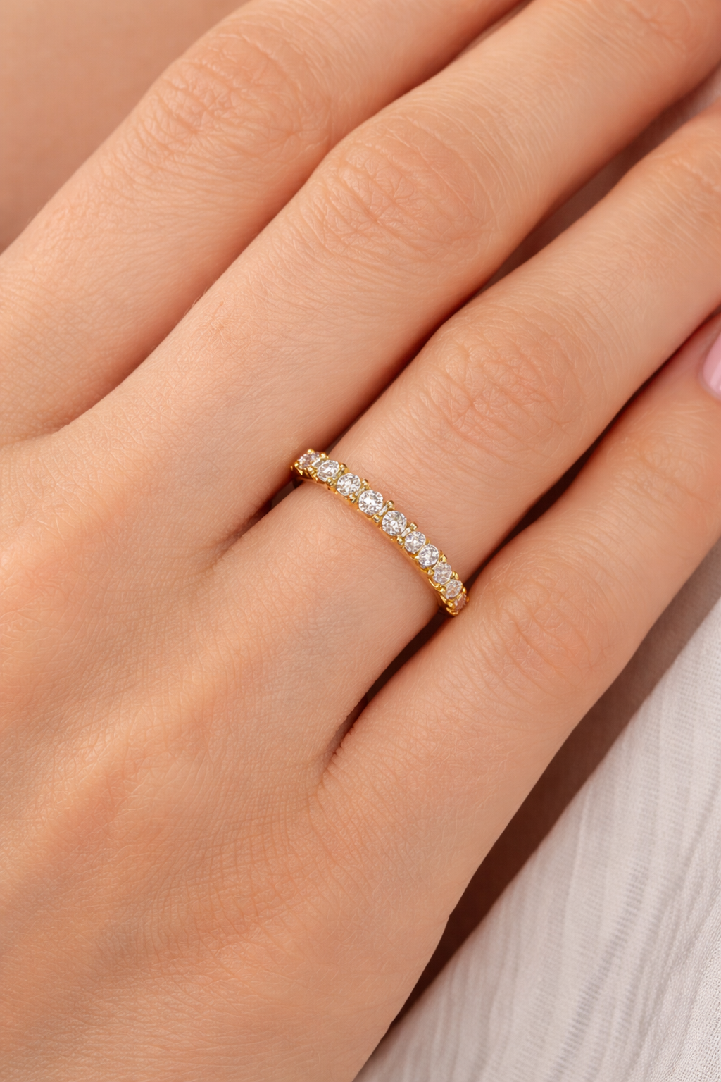 0.55 ctw Half Eternity Diamond Ring