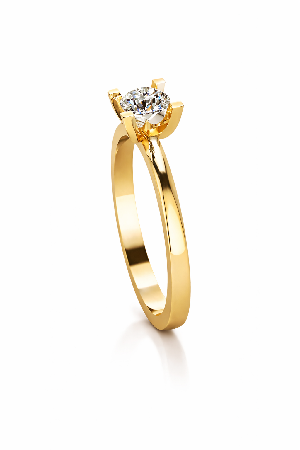 0.59 ctw Round Solitaire Diamond Engagement Ring
