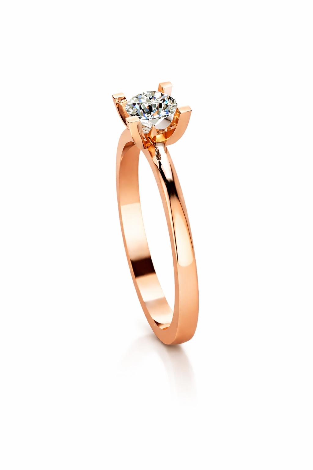 0.59 ctw Round Solitaire Diamond Engagement Ring